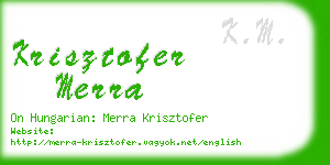 krisztofer merra business card